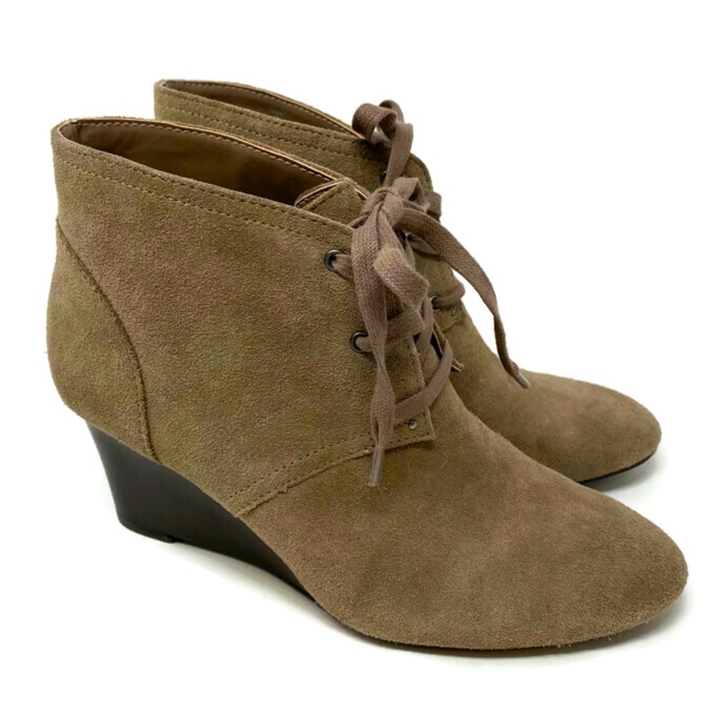 RALPH LAUREN Boot Tamia-Bo-Cwd Womens Sz 6B 100% Leather Taupe (Porcini)